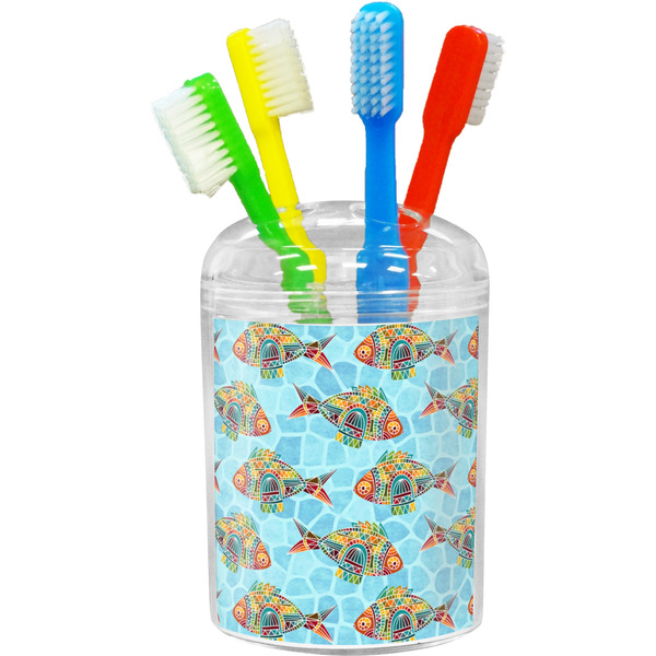 Custom Mosaic Fish Toothbrush Holder