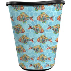 Mosaic Fish Waste Basket - Single Sided (Black)