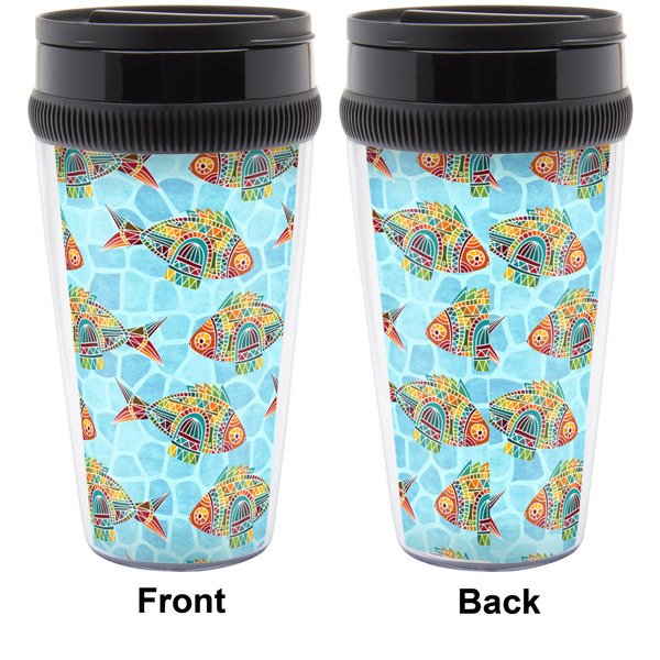 Mosaic Fish Travel Mug Approval (Personalized)