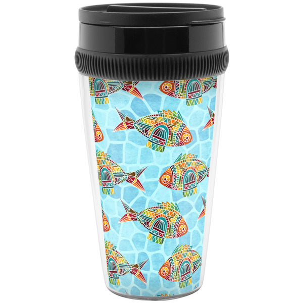 Custom Mosaic Fish Acrylic Travel Mug without Handle