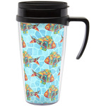 Mosaic Fish Acrylic Travel Mug with Handle