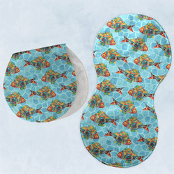 Mosaic Fish Burp Pads - Velour - Set of 2