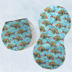Mosaic Fish Burp Pads - Velour - Set of 2