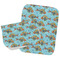 Mosaic Fish Two Rectangle Burp Cloths - Open & Folded