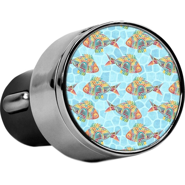 Custom Mosaic Fish USB Car Charger