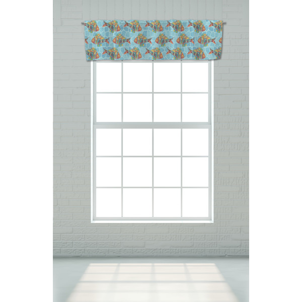 Mosaic Fish Valance - On window