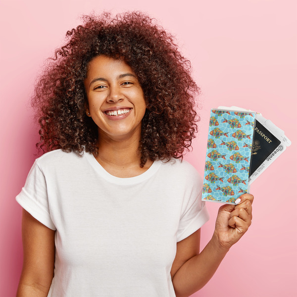 Mosaic Fish Vinyl Document Holder - LIFESTYLE