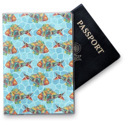Mosaic Fish Vinyl Passport Holder