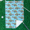 Mosaic Fish Waffle Weave Golf Towel - In Context