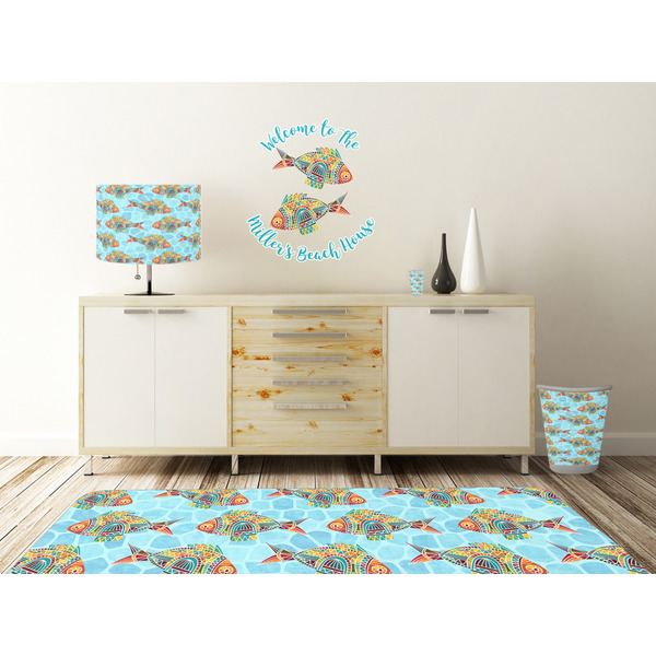 Colorful Fish Wall Graphic Decal Wooden Desk