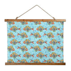 Mosaic Fish Wall Hanging Tapestry - Wide
