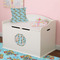 Mosaic Fish Wall Monogram on Toy Chest