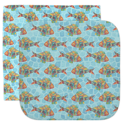Mosaic Fish Facecloth / Wash Cloth