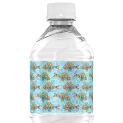Mosaic Fish Water Bottle Labels - Custom Sized