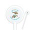 Mosaic Fish 5.5" Round Plastic Stir Sticks - White - Single Sided