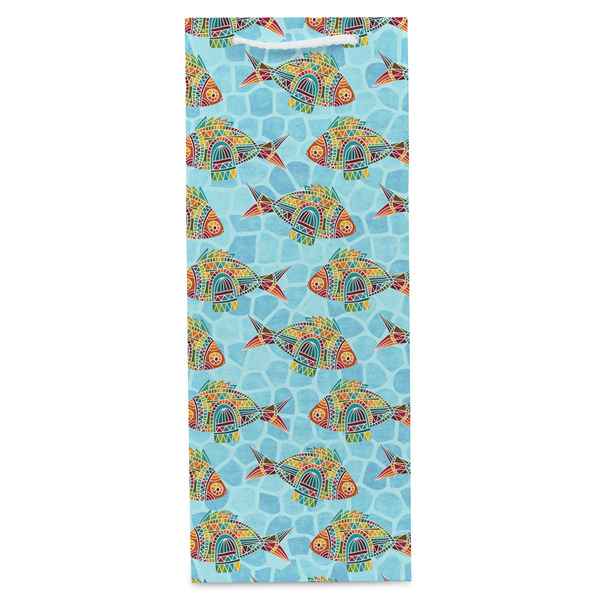 Mosaic Fish Wine Gift Bag - Matte - Front