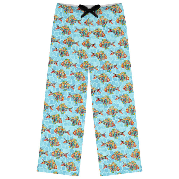 Custom Mosaic Fish Womens Pajama Pants - S