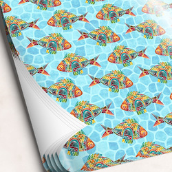 Mosaic Fish Wrapping Paper Sheets - Single-Sided - 20" x 28"