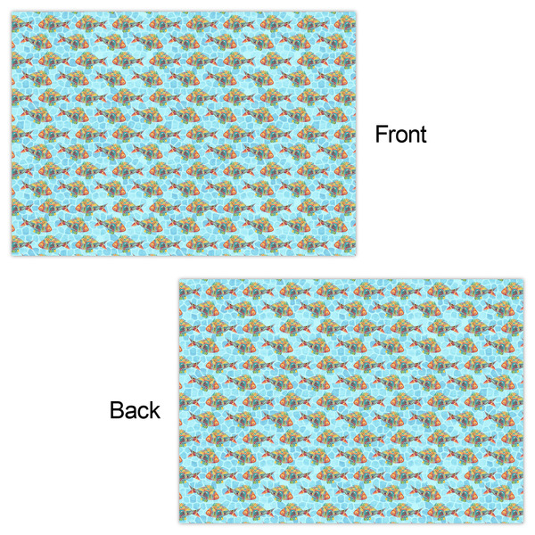 Mosaic Fish Wrapping Paper Sheet - Double Sided - Front & Back