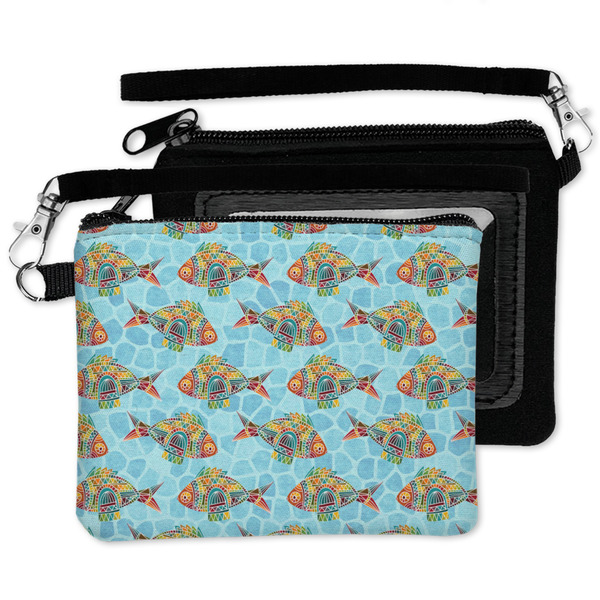 Mosaic Fish Wristlet ID Cases - MAIN