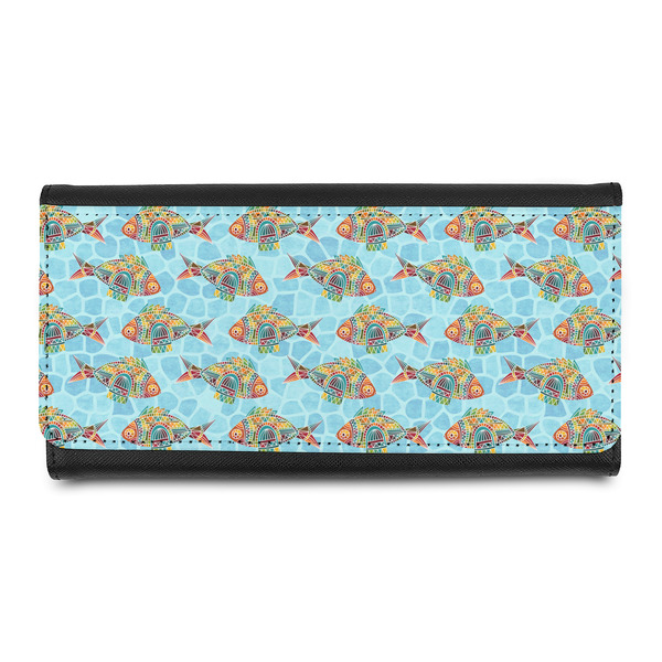 Custom Mosaic Fish Leatherette Ladies Wallet