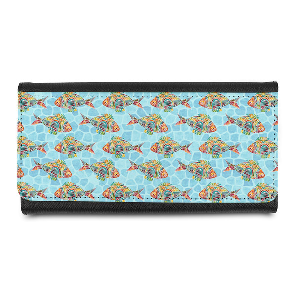 Custom Mosaic Fish Leatherette Ladies Wallet