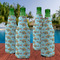 Mosaic Fish Zipper Bottle Cooler - Set of 4 - LIFESTYLE