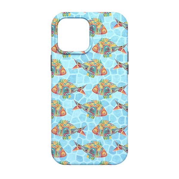 Mosaic Fish iPhone 13 Tough Case - Back