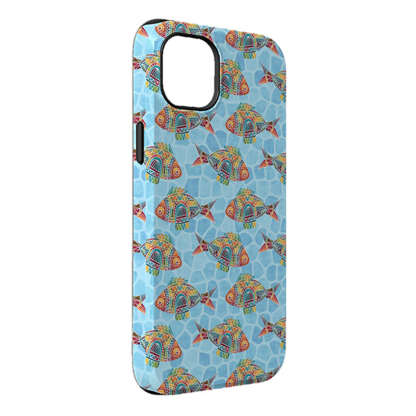 Custom Mosaic Fish iPhone Case - Rubber Lined - iPhone 14 Plus