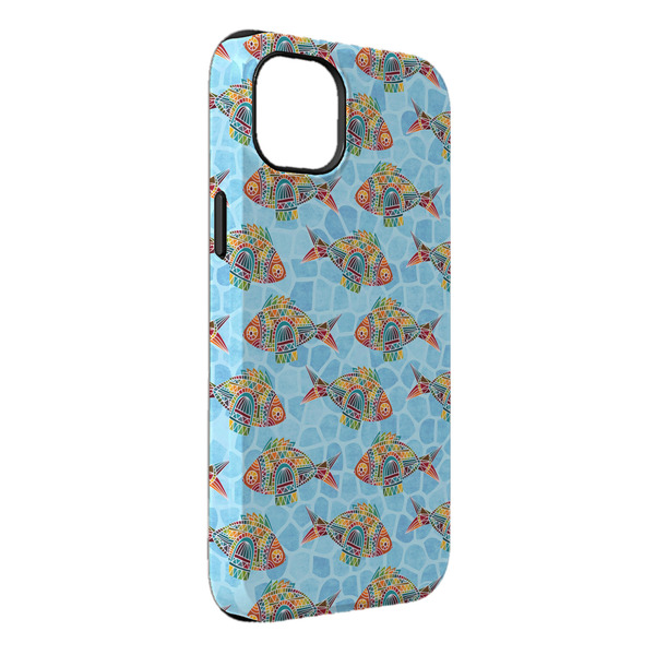 Custom Mosaic Fish iPhone Case - Rubber Lined - iPhone 14 Pro Max