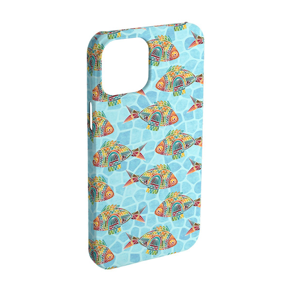 Custom Mosaic Fish iPhone Case - Plastic - iPhone 15
