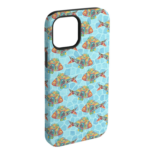 Custom Mosaic Fish iPhone Case - Rubber Lined - iPhone 15 Plus