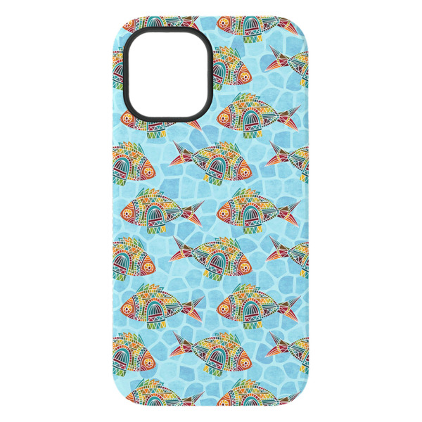 Mosaic Fish iPhone 15 Plus Tough Case - Back
