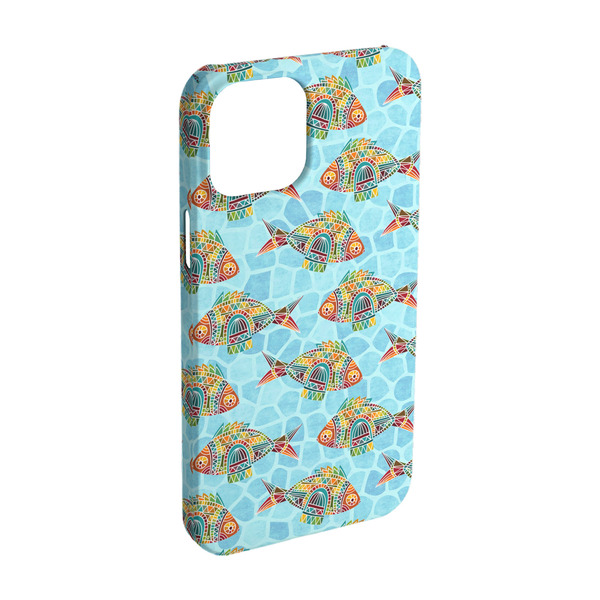 Custom Mosaic Fish iPhone Case - Plastic - iPhone 15 Pro
