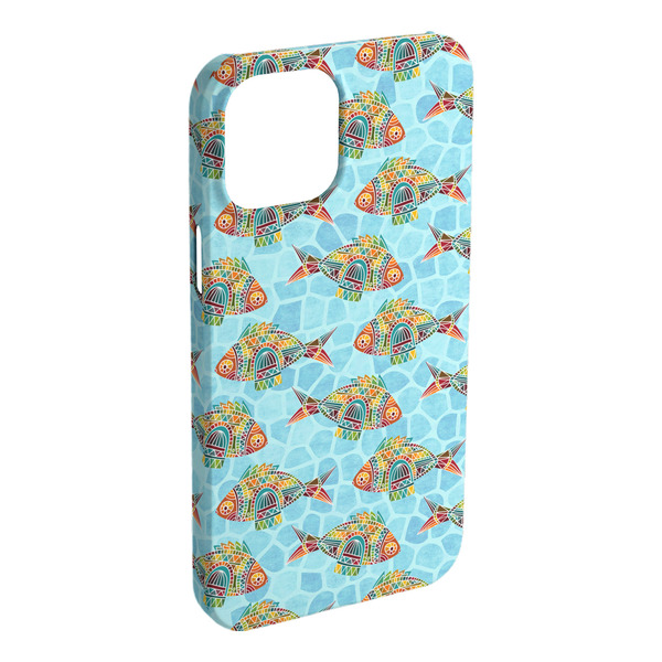 Custom Mosaic Fish iPhone Case - Plastic - iPhone 15 Pro Max