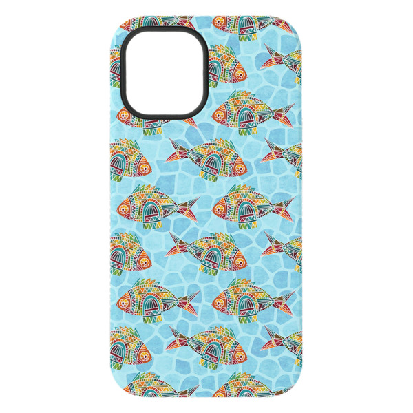 Mosaic Fish iPhone 15 Pro Max Tough Case - Back