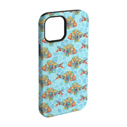 Mosaic Fish iPhone Case - Rubber Lined - iPhone 15 Pro