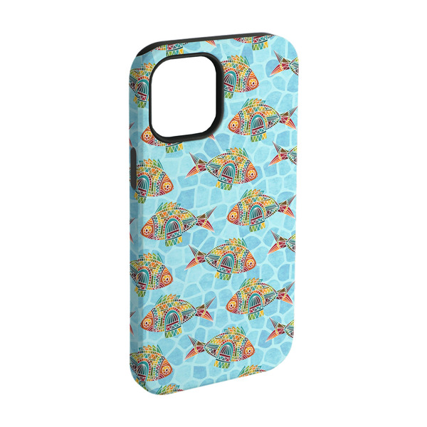Custom Mosaic Fish iPhone Case - Rubber Lined - iPhone 15 Pro
