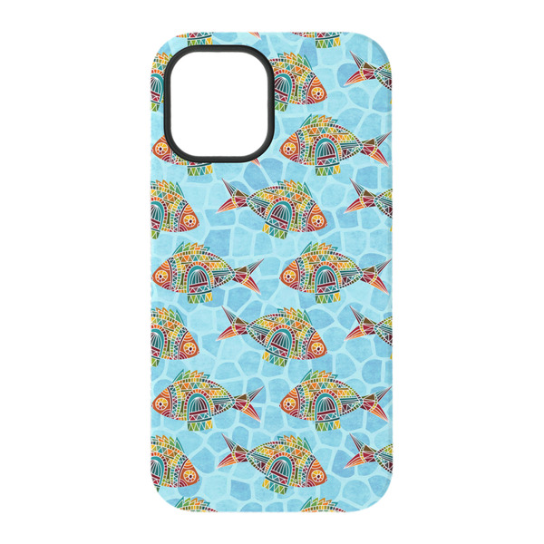 Mosaic Fish iPhone 15 Tough Case - Back