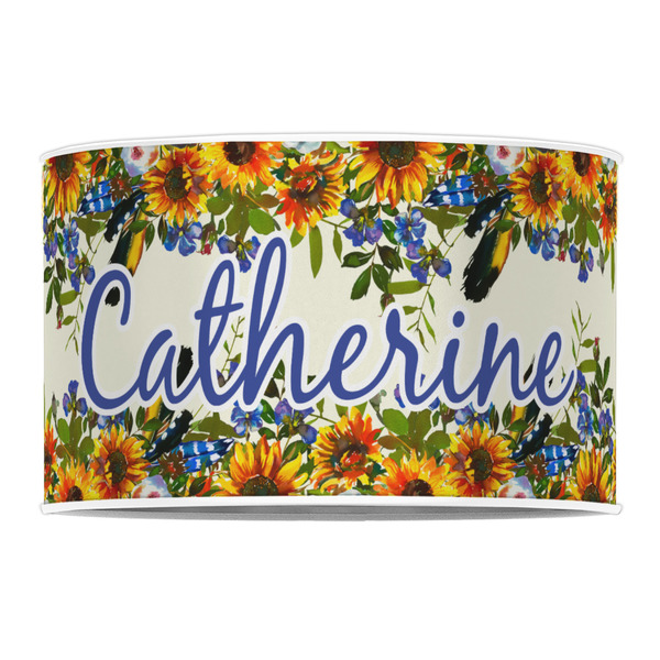 Sunflowers 12" Drum Lampshade - FRONT (Poly Film)