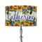 Sunflowers 12" Drum Lampshade - ON STAND (Fabric)