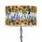 Sunflowers 12" Drum Lampshade - ON STAND (Poly Film)