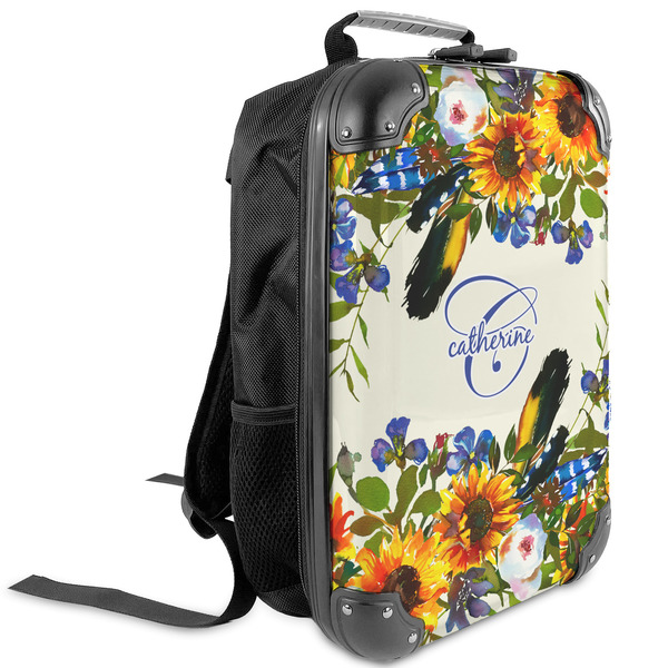 Custom Sunflowers Kids Hard Shell Backpack (Personalized)