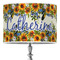Sunflowers 16" Drum Lampshade - ON STAND (Poly Film)
