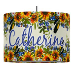 Sunflowers Drum Pendant Lamp (Personalized)