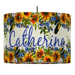 Sunflowers Drum Pendant Lamp (Personalized)