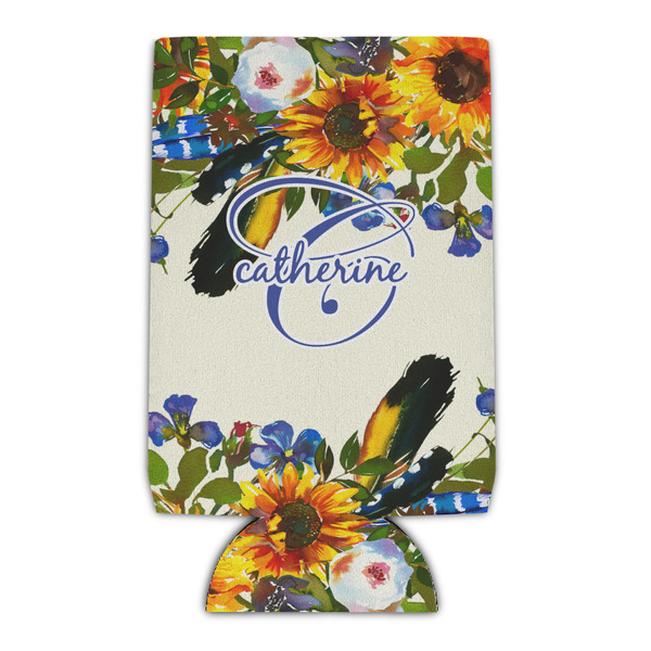 Custom Sunflowers Can Cooler (16 oz) (Personalized)