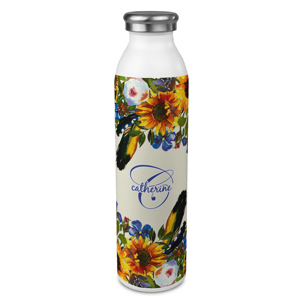 Custom Sunflowers 20oz Stainless Steel Water Bottle - Full Print (Personalized)