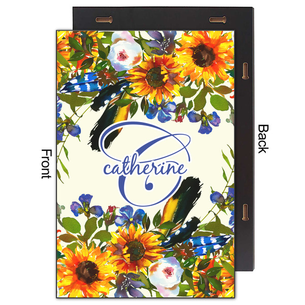 Sunflowers 20x30 Wood Print - Front & Back View