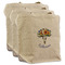 Sunflowers 3 Reusable Cotton Grocery Bags - Front View